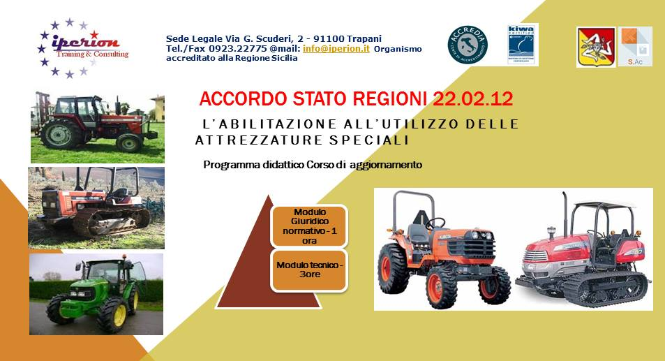 Corso per Addetti alla conduzione trattori agricoli e forestali